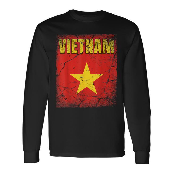 Vietnamietnamesischietnamietnam-Flagge Langarmshirts Geschenkideen