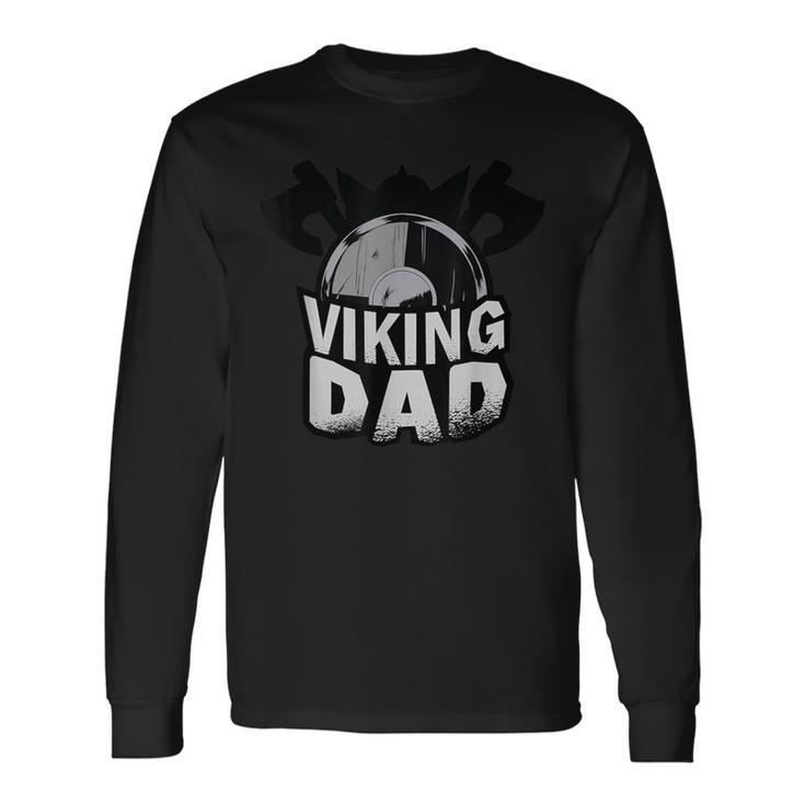 Viking Dad Fathers Day History Buff Graphic Long Sleeve T-Shirt