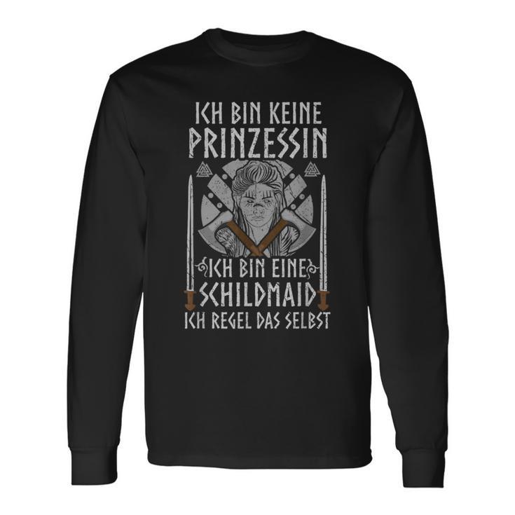 Viking Ich Bin Keine Prinzessin Ich Bin Eine Schildmaid Langarmshirts Geschenkideen