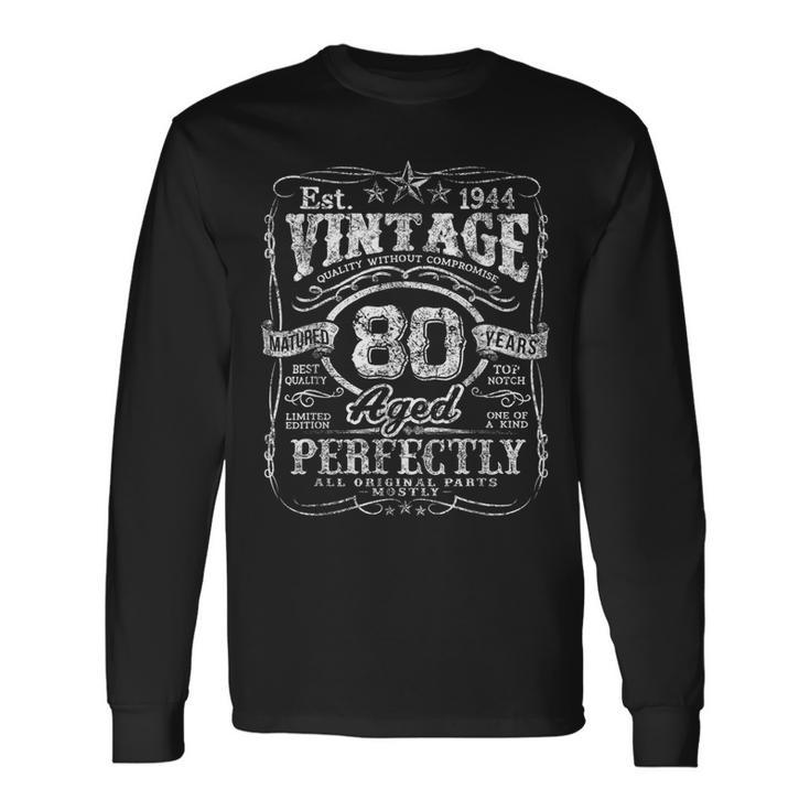 Vintage 1944 Limited Edition 80 Year Old 80Th Birthday Long Sleeve T-Shirt