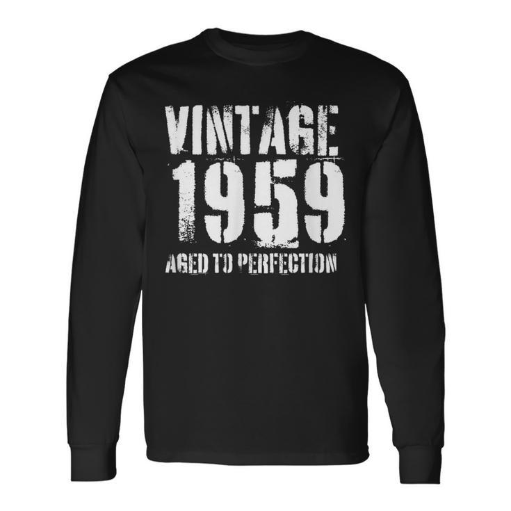 Vintage 1959 Birthday Retro Style Long Sleeve T-Shirt Gifts ideas