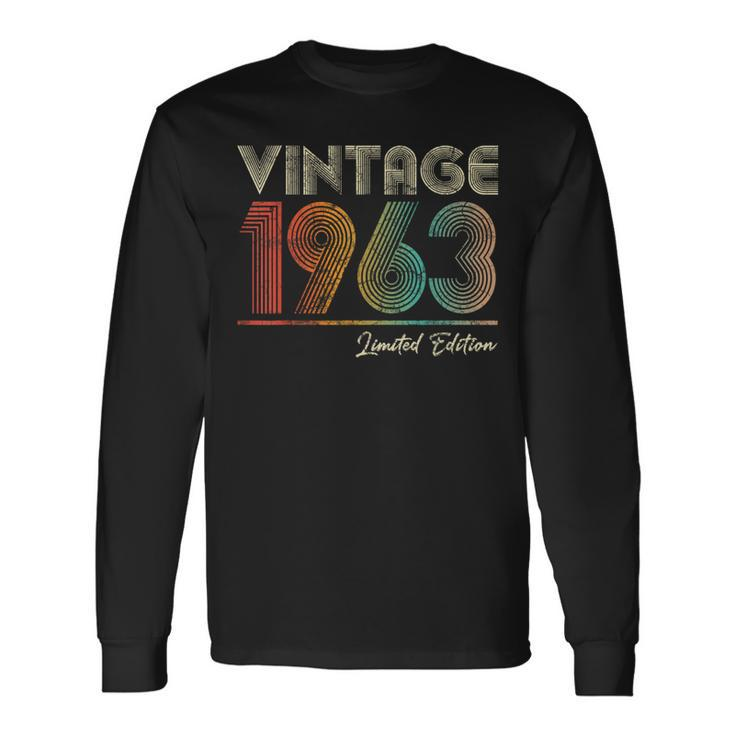Vintage 1963 61 Year Old 61St Birthday For Women Long Sleeve T-Shirt