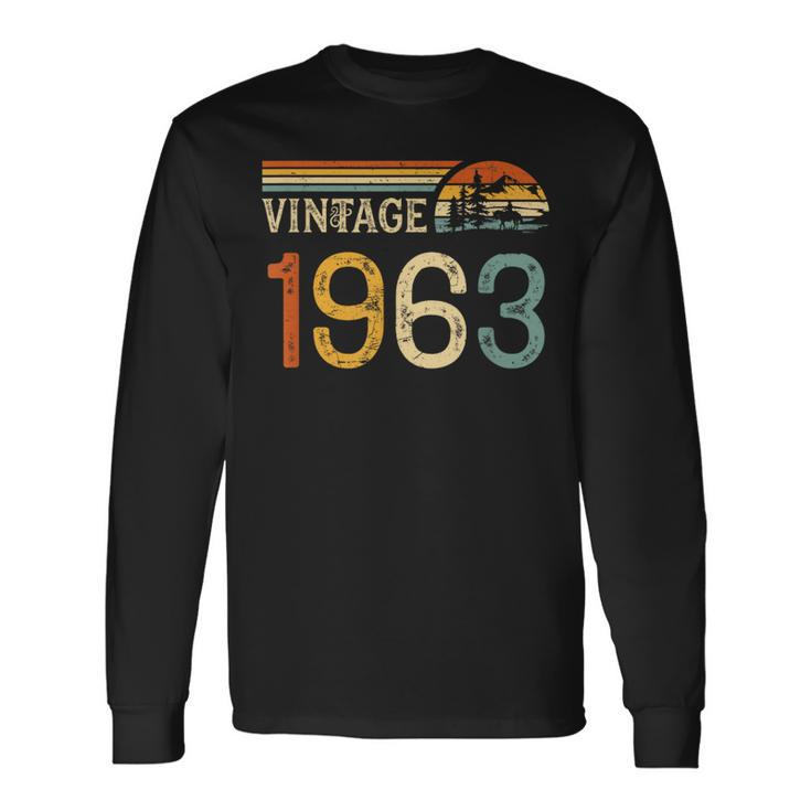 Vintage 1963 Birthday Retro Long Sleeve T-Shirt