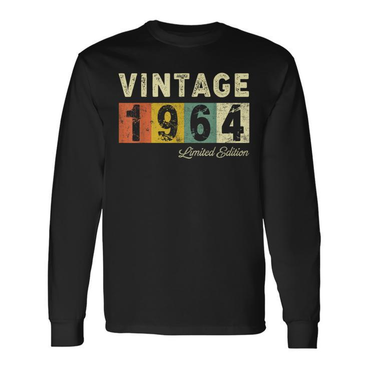 Vintage 1964 Retro Classic Style 60Th Birthday Born In 1964 Long Sleeve T-Shirt