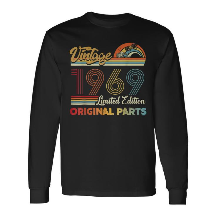 Vintage 1969 65Th Birthday Limited Edition Original Parts Long Sleeve T-Shirt
