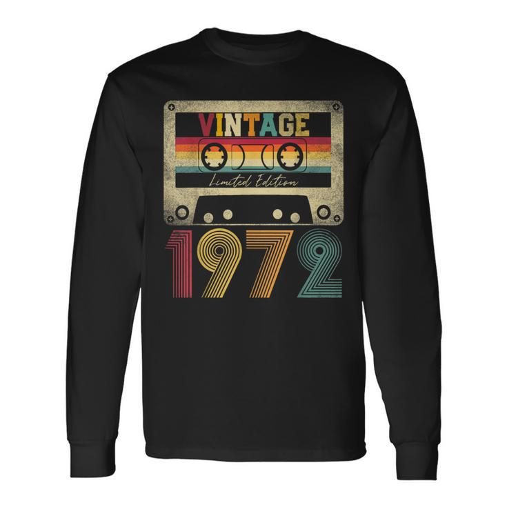 Vintage 1972 52Nd Birthday 52 Years Old Limited Edition Long Sleeve T-Shirt