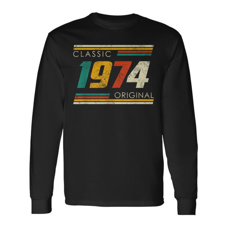 Vintage 1974 Made In 1974 50Th Birthday 50 Years Old Long Sleeve T-Shirt Gifts ideas