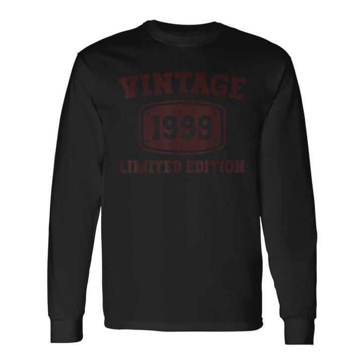 Vintage 1999 25 Year Old 25Th Birthday For Women Long Sleeve T-Shirt Gifts ideas