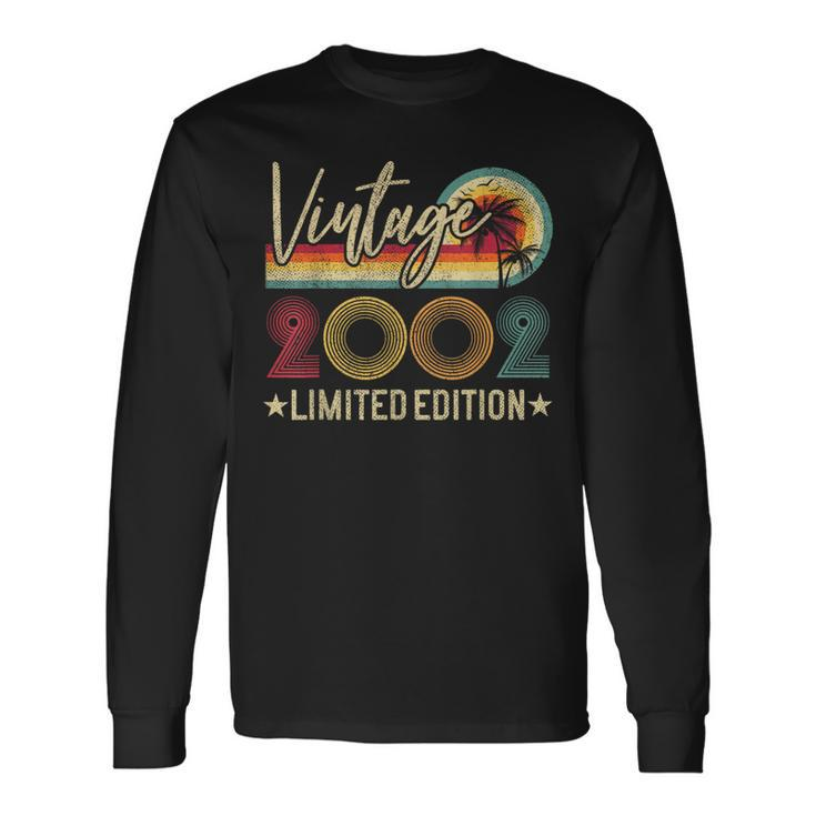 Vintage 2002 Retro 20Th Birthday Limited Edition Retro Long Sleeve T-Shirt