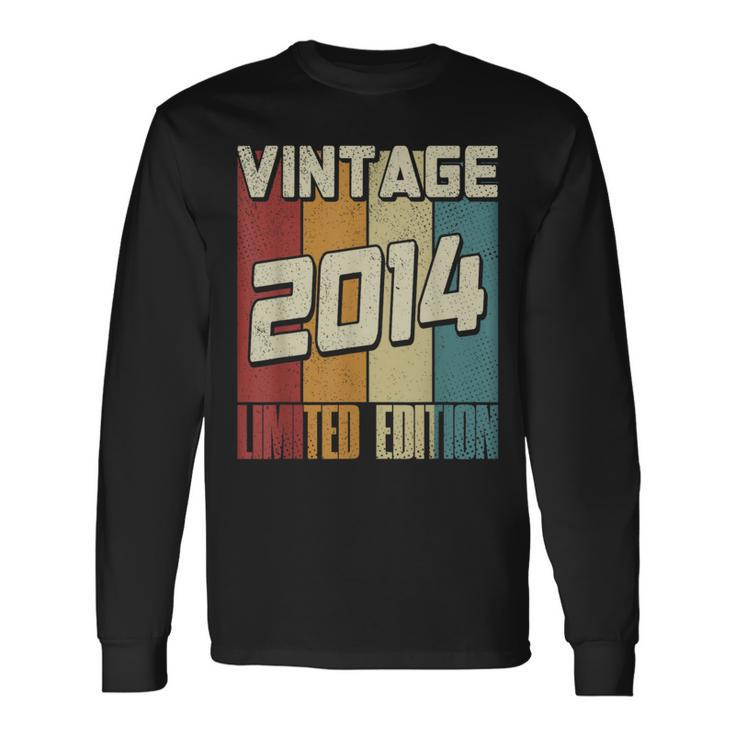 Vintage 2014 Limited Edition 10Th Birthday Long Sleeve T-Shirt