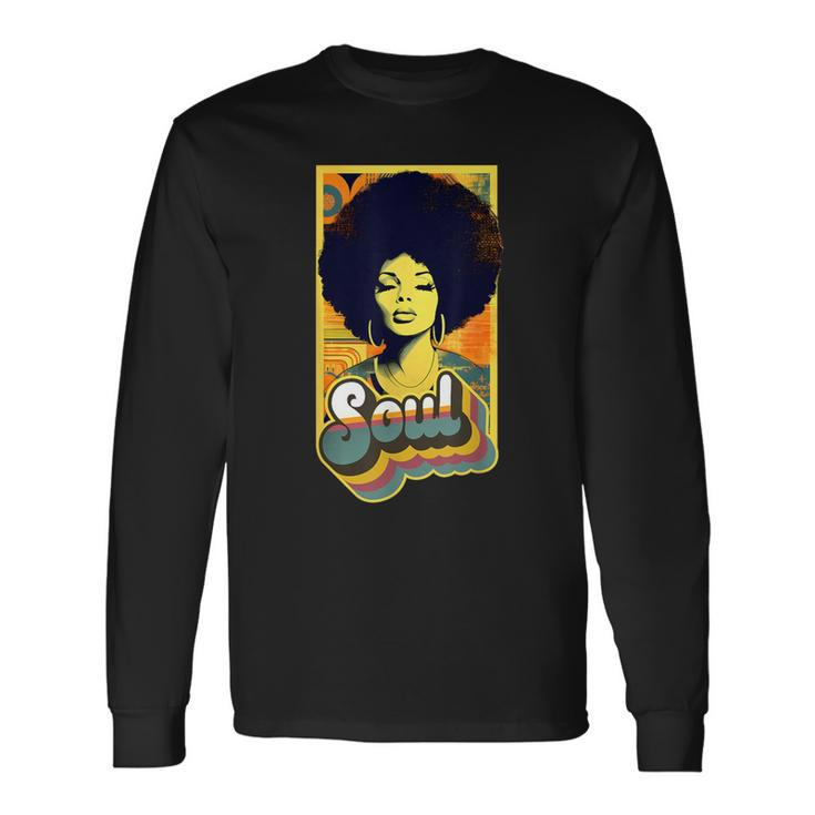 Vintage 70S Funk Afro Soul Long Sleeve T-Shirt