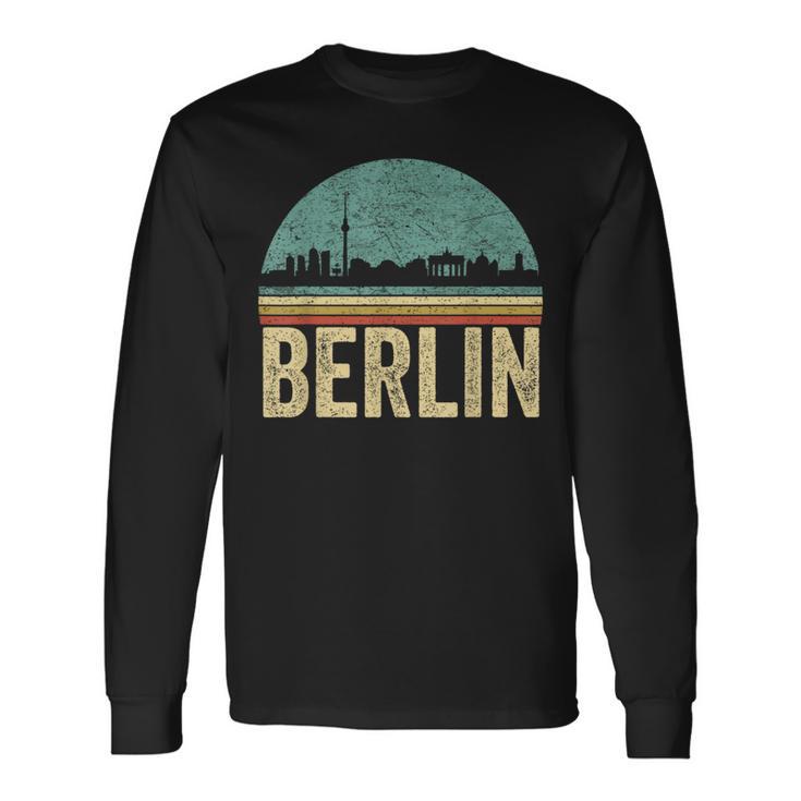 Vintage 80S Retro Berlin Souvenir Skyline Berlin Langarmshirts Geschenkideen