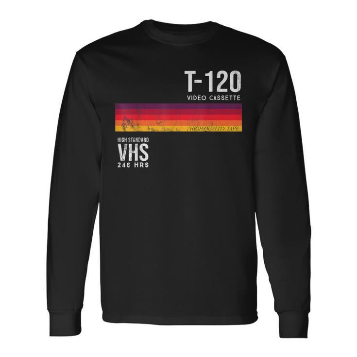 Vintage 80S Video Cassette Tape Vhs Langarmshirts Geschenkideen