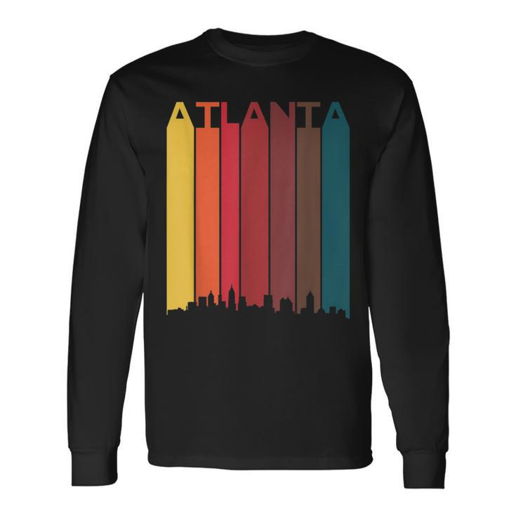 Vintage Atlanta Skyline Atlanta Vacation Retro Atlanta Pride Long Sleeve T-Shirt