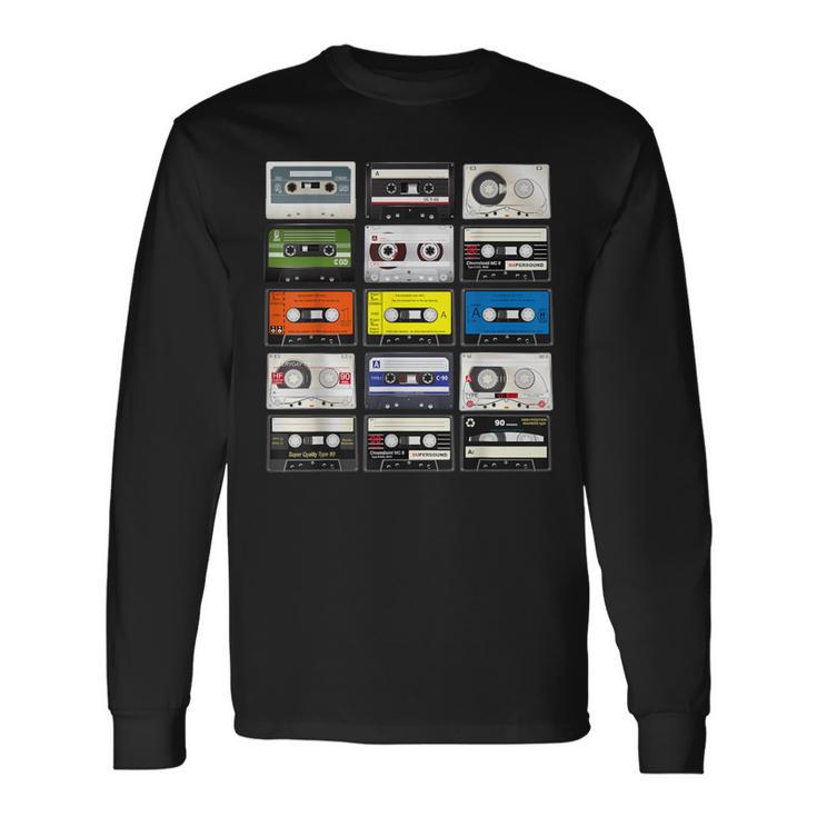 Vintage Audio Cassette Costume 70S 80S 90S Mixtape Long Sleeve T-Shirt