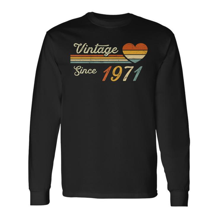 Vintage Born In 1971 Birthday Ladies Long Sleeve T-Shirt