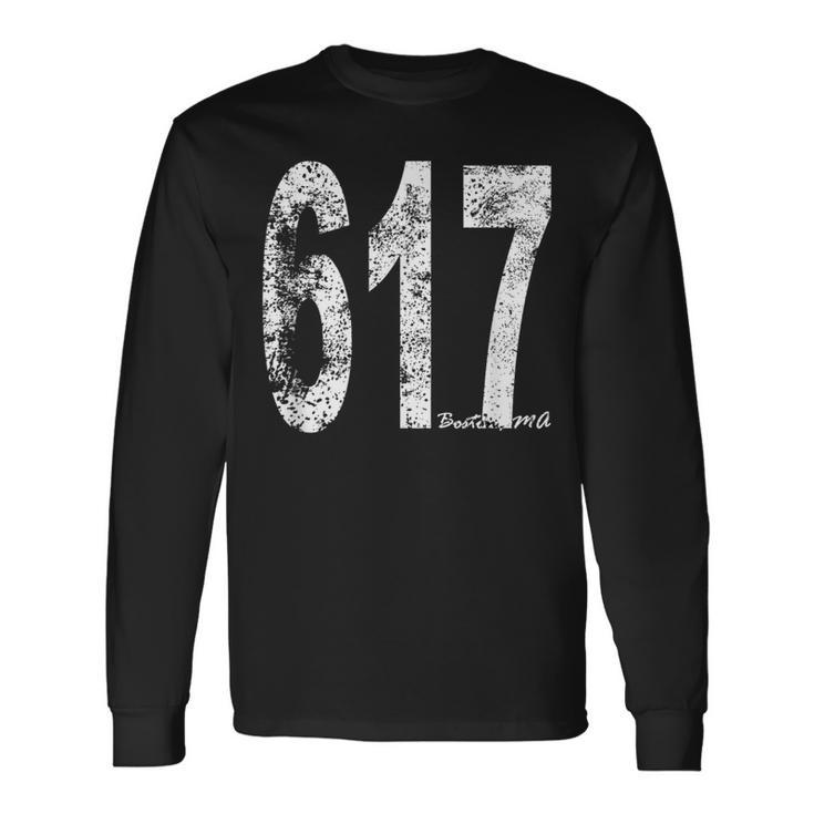 Vintage Boston Area Code 617 Long Sleeve T-Shirt