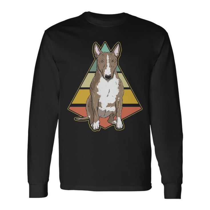 Vintage Bull Terrier Dog Retro Bull Terrier Lover Long Sleeve T-Shirt