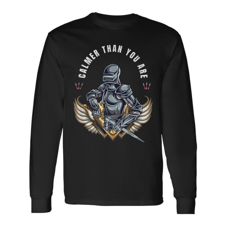 Vintage Calmer Than You Are Soldier Long Sleeve T-Shirt Gifts ideas