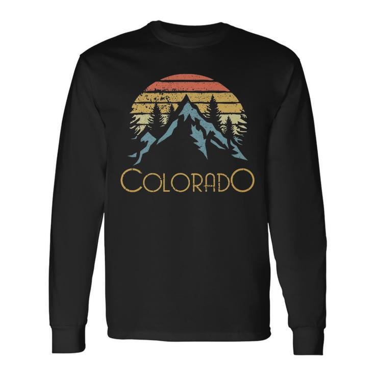 Vintage Co Colorado Mountains Outdoor Adventure Long Sleeve T-Shirt