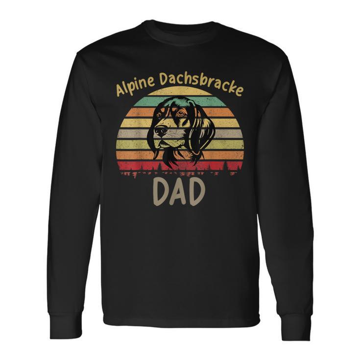 Vintage Dackel Papa Hundeliebhaber Dackelater Hund Besitzer Langarmshirts Geschenkideen