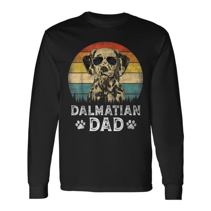 Vintage Dalmatian Dad Dog Lovers Father's Day Long Sleeve T-Shirt