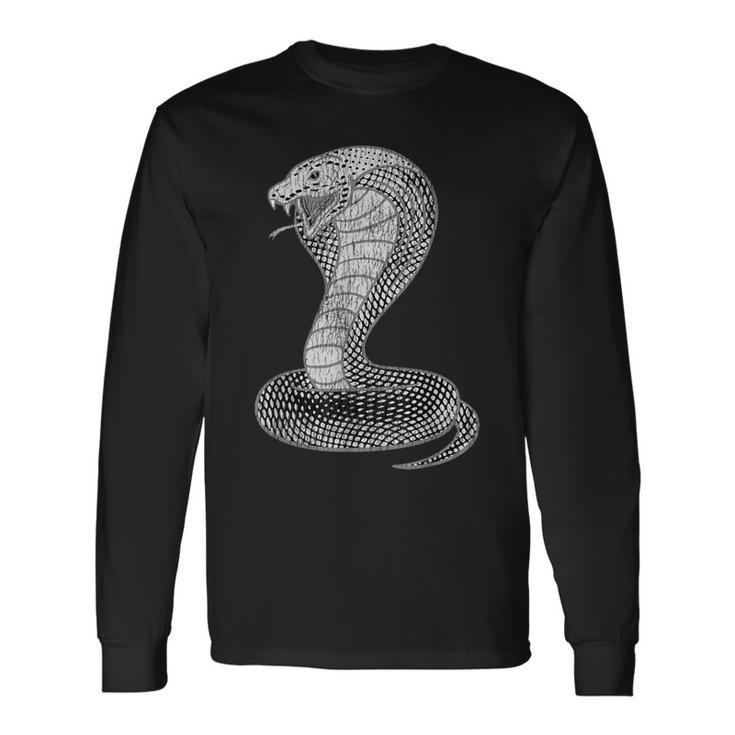 Vintage Distressed King Cobra Power Snake Muscle Car Karate Long Sleeve T-Shirt