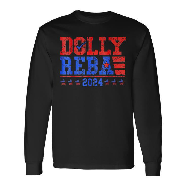 Vintage Dolly And Reba 2024 Make America Fancy Again Long Sleeve T-Shirt