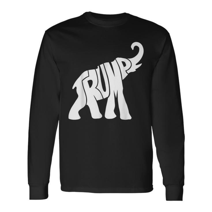 Vintage Donald Trump Vote 2024 Elephant Republican President Long Sleeve T-Shirt
