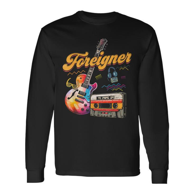 Vintage Foreigner Retro Cassette 90S Rock Music Old Fashion Long Sleeve T-Shirt Gifts ideas