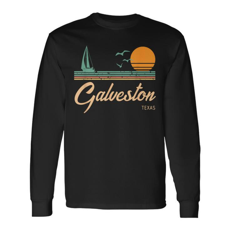Vintage Galveston Texas Long Sleeve T-Shirt