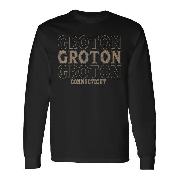 Vintage Groton Connecticut Langarmshirts Geschenkideen