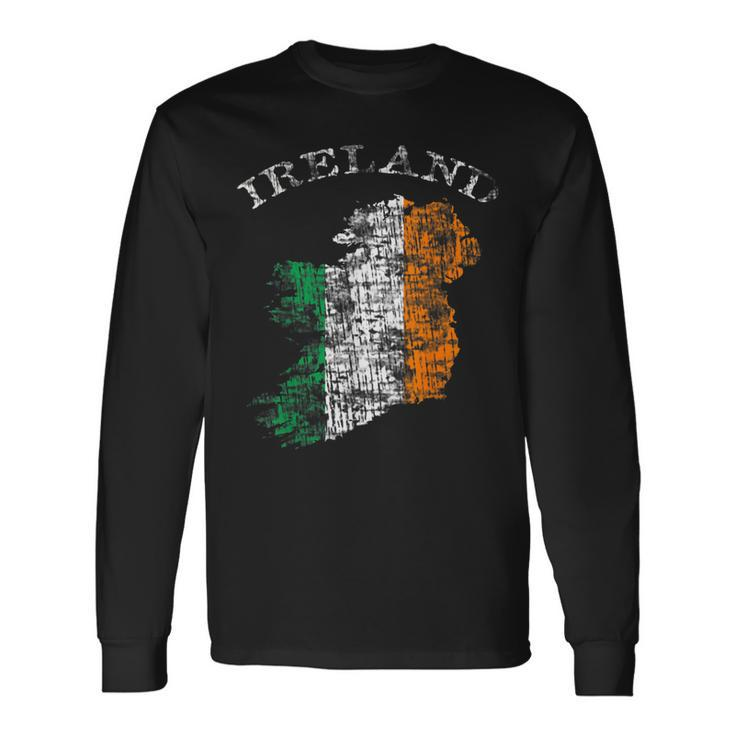 Vintage Ireland Irish Flag Langarmshirts Geschenkideen