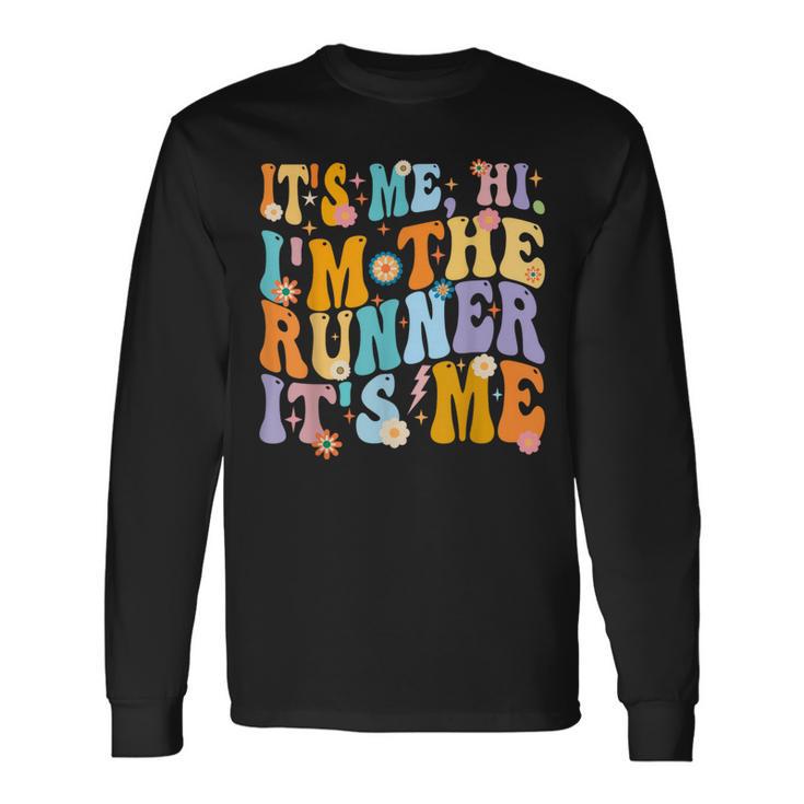 Vintage It's Me Hi I'm The Runner It's Me Long Sleeve T-Shirt