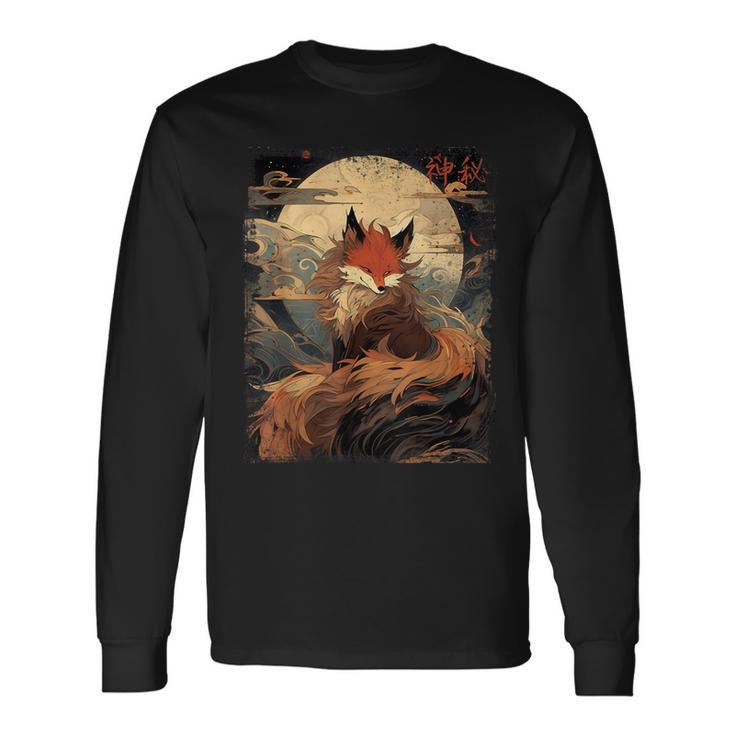BABYL 15 BABYL YEARS 百狐夜行 TEE L Vintage Japanese Scenery Kitsune Fox In The Moon Night Long Sleeve
