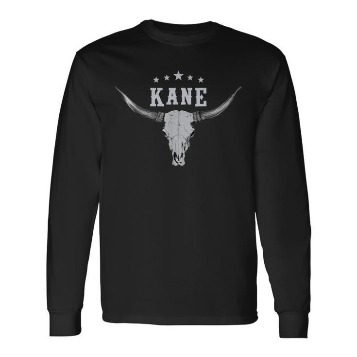 Vintage Kane First Name Personalized Retro 80'S Apparel Long Sleeve T-Shirt