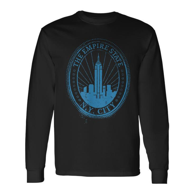 Vintage Look Empire State Building Long Sleeve T-Shirt