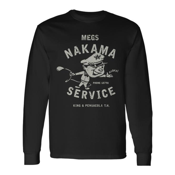 Vintage Megs Nakama Gas Station Reversed Clay Attendant Long Sleeve T-Shirt Gifts ideas