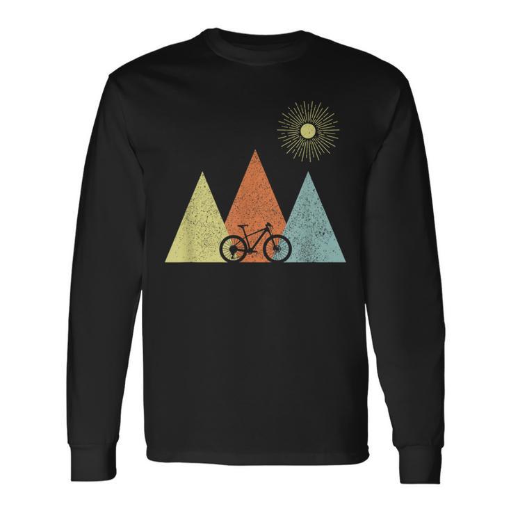 Vintage Mountain Bike Mtb Bicycle Cycling Cyclist Biker Long Sleeve T-Shirt