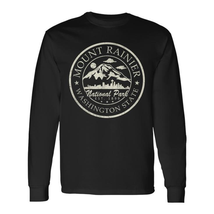 Vintage National Park Mt Rainier Retro Long Sleeve T-Shirt