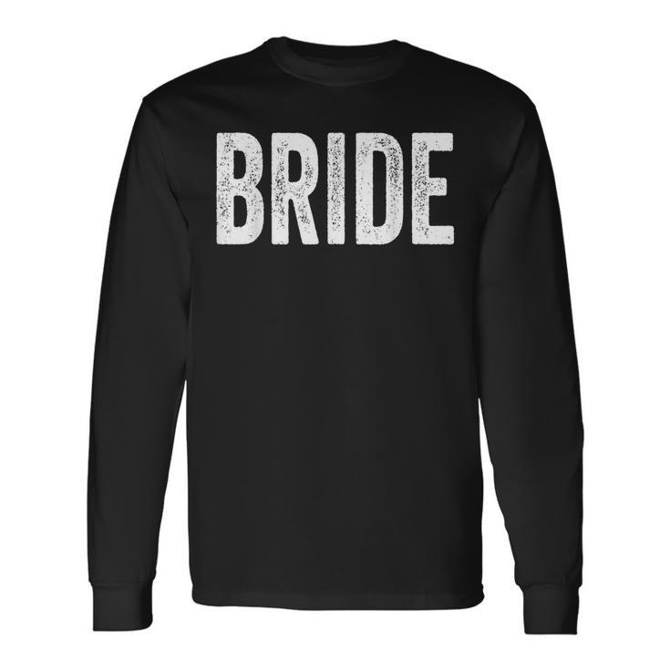 Vintage Retro Bride Bridal Bachelorette Party Matching Long Sleeve T-Shirt