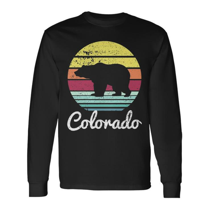 Vintage Retro Co Colorado Wildlife Bear Adventure Long Sleeve T-Shirt