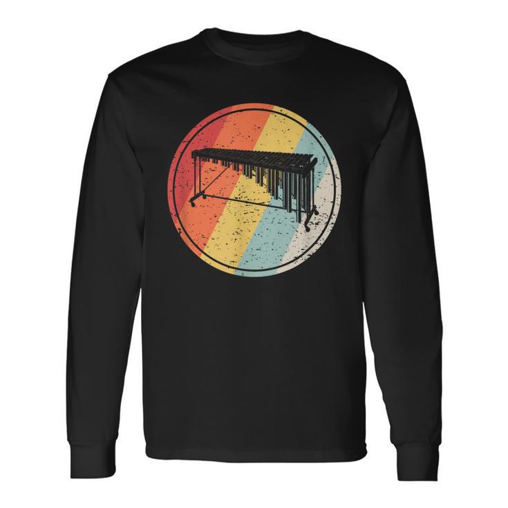 Vintage Retro Marimba Silhouette Long Sleeve T-Shirt