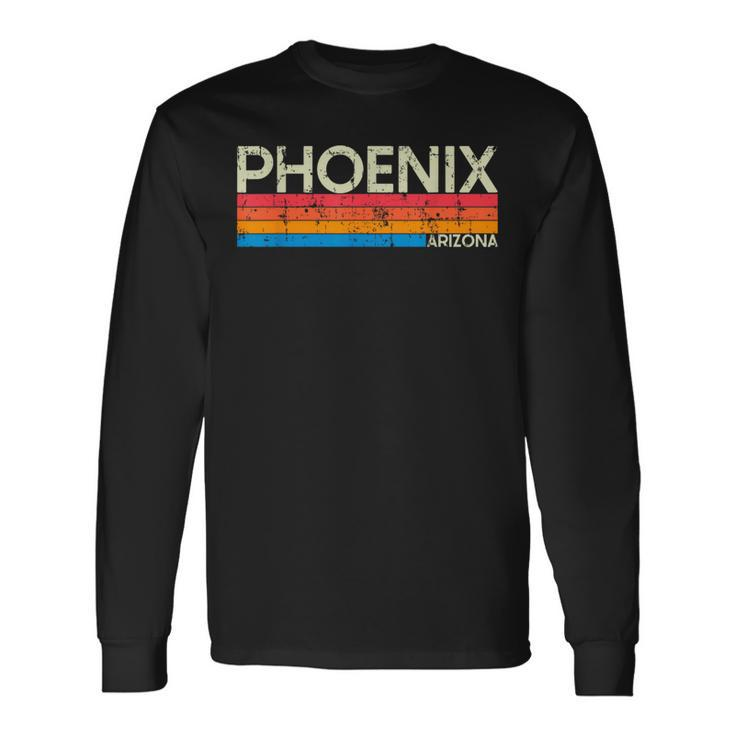 Vintage Retro Phoenix Arizona Distressed Long Sleeve T-Shirt