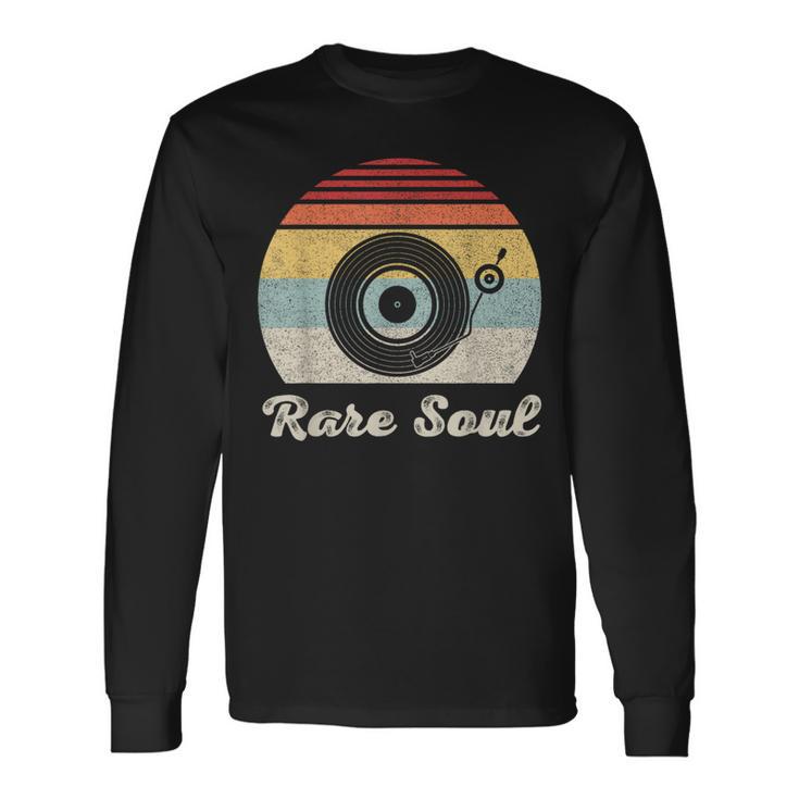 Vintage Retro Rare Soul Dj Turntable Music Old School Long Sleeve T-Shirt Gifts ideas