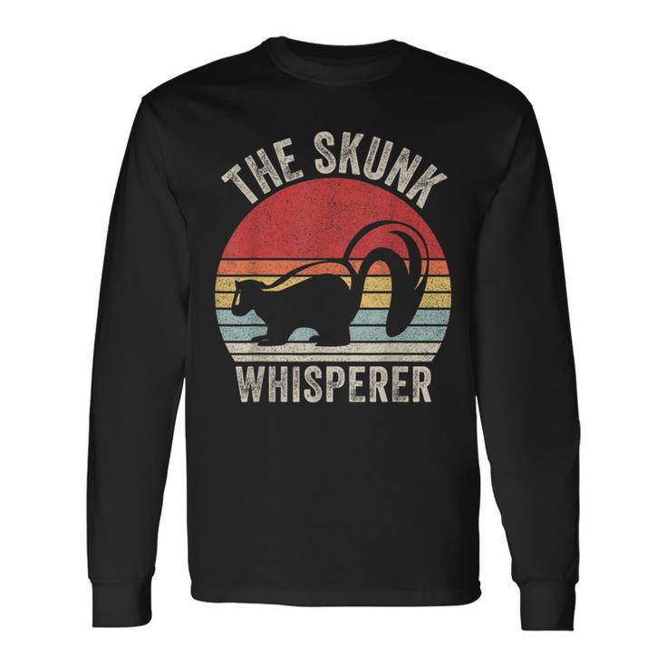 Vintage Retro The Skunk Whisperer Long Sleeve T-Shirt Gifts ideas