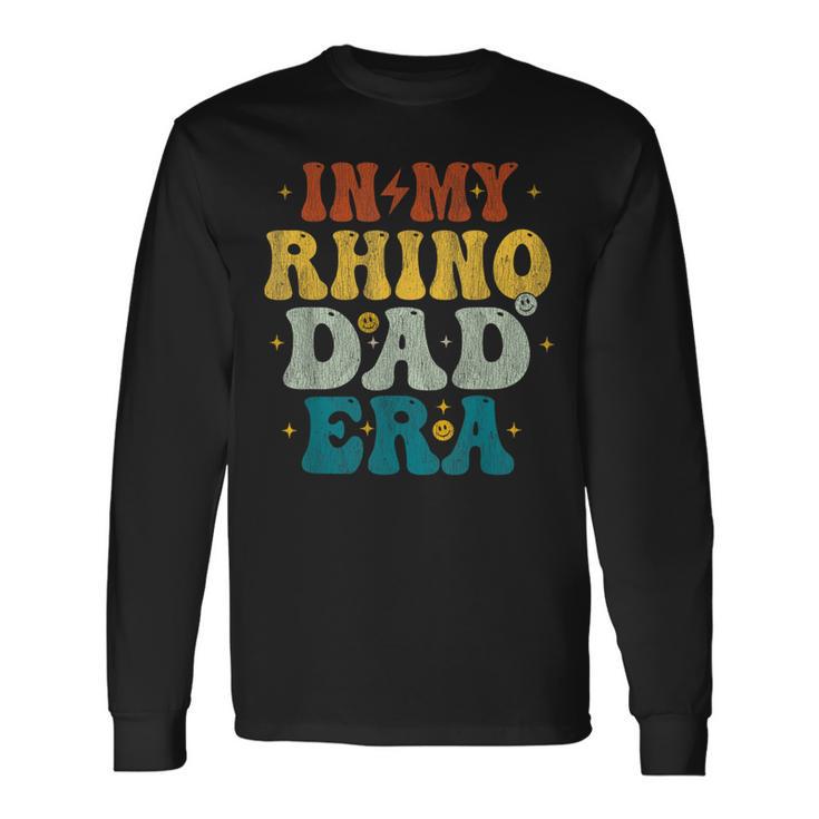 Vintage In My Rhino Dad Era Fathers Day Long Sleeve T-Shirt Gifts ideas