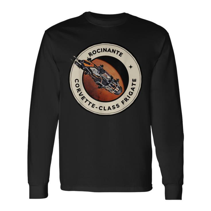 Vintage Rocinante Class Frigate Black Science Fiction Retro Long Sleeve T-Shirt