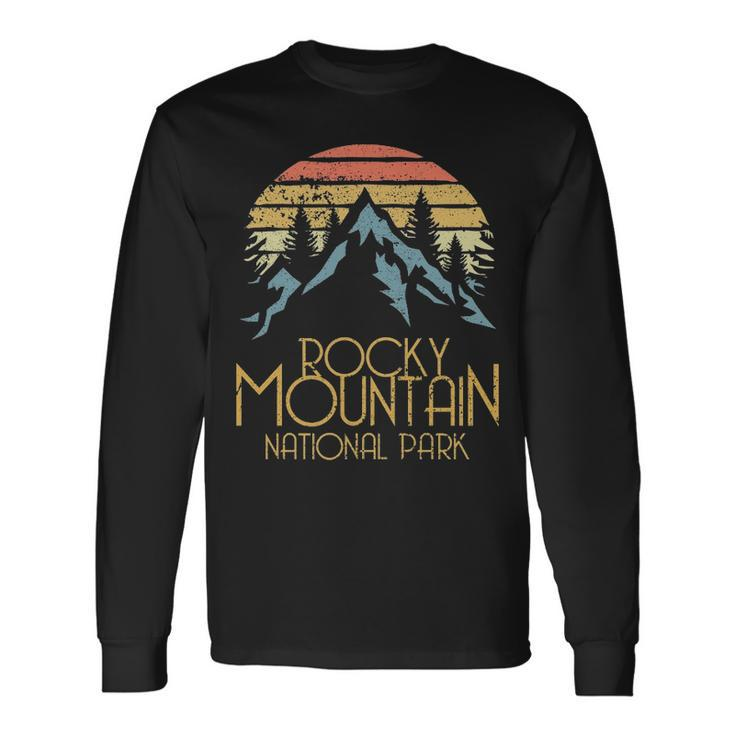 Vintage Rocky Mountains National Park Colorado Long Sleeve T-Shirt