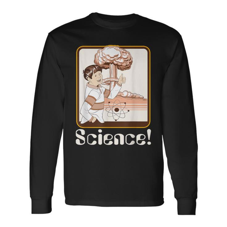 Vintage Science Atomic Bomb Retro Nerd Geek Long Sleeve T-Shirt